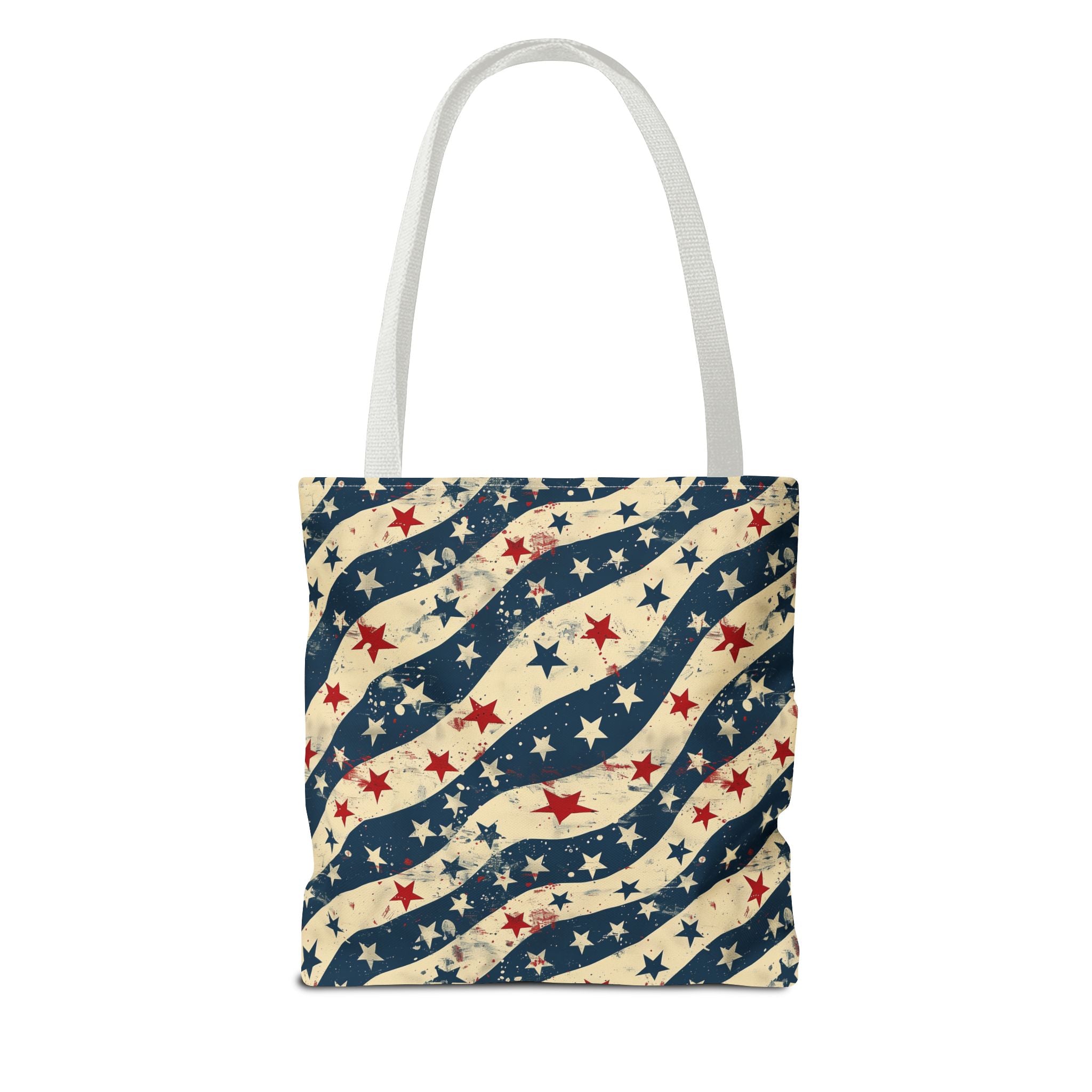 Stars & Stripes American Flag Pattern Patriotic Tote Bag