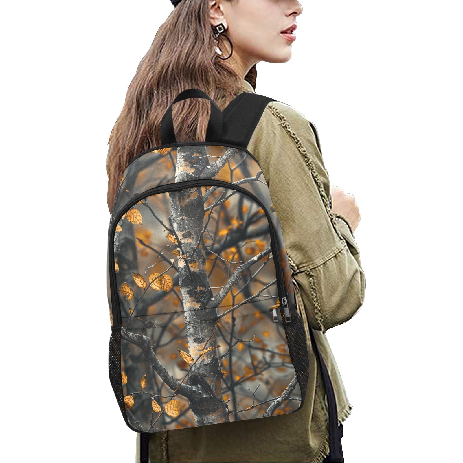 Kids Brown and Orange Camo Backpack | Rugged Woodland Design - Cranberry Lake Design Co.  #