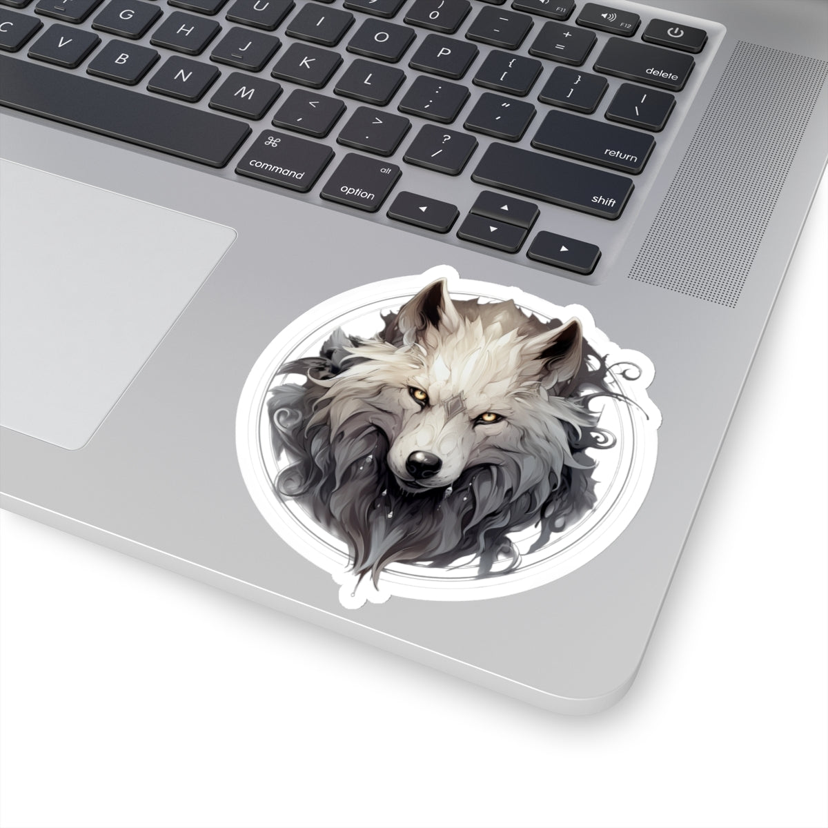 White Wolf Vinyl Sticker