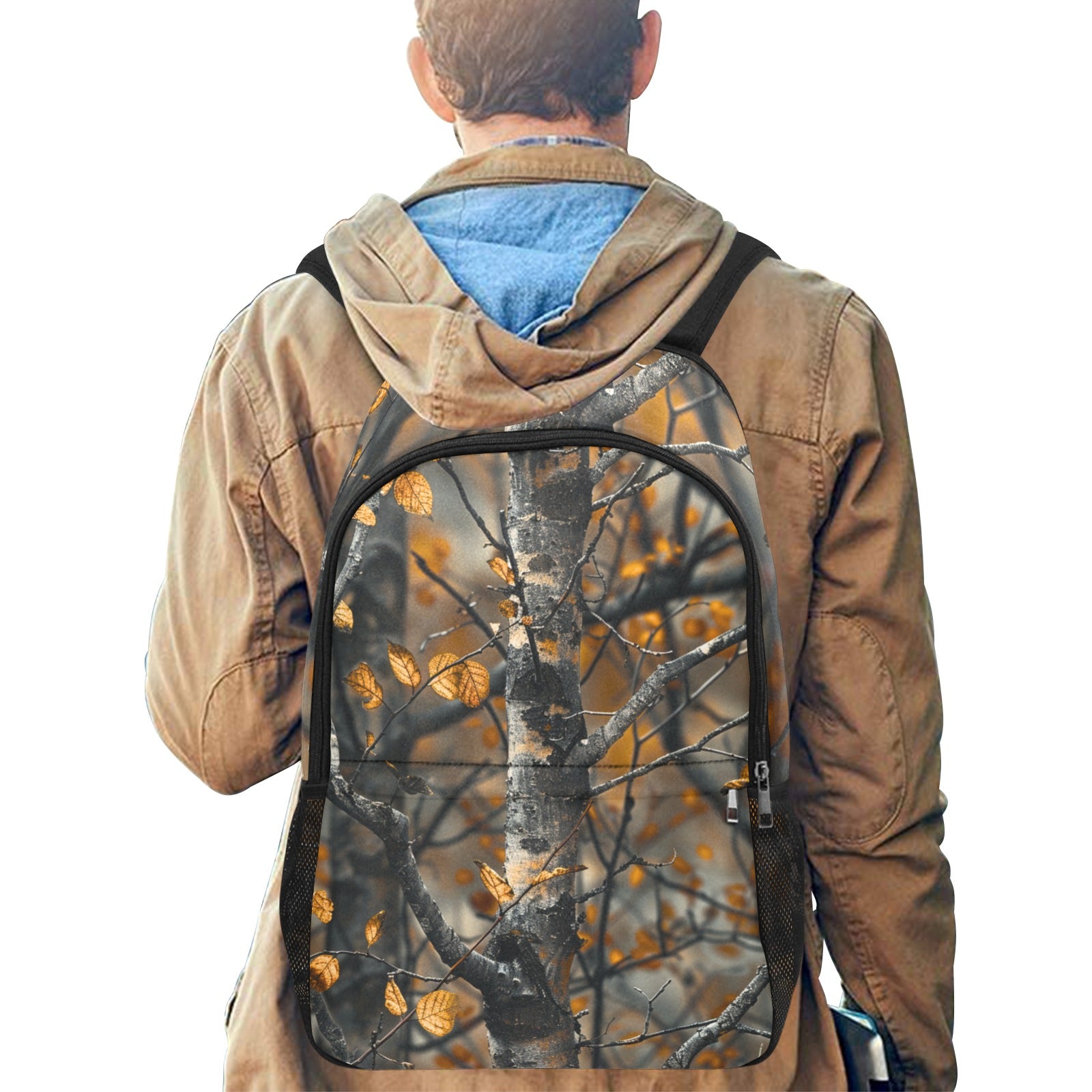 Kids Brown and Orange Camo Backpack | Rugged Woodland Design - Cranberry Lake Design Co.  #