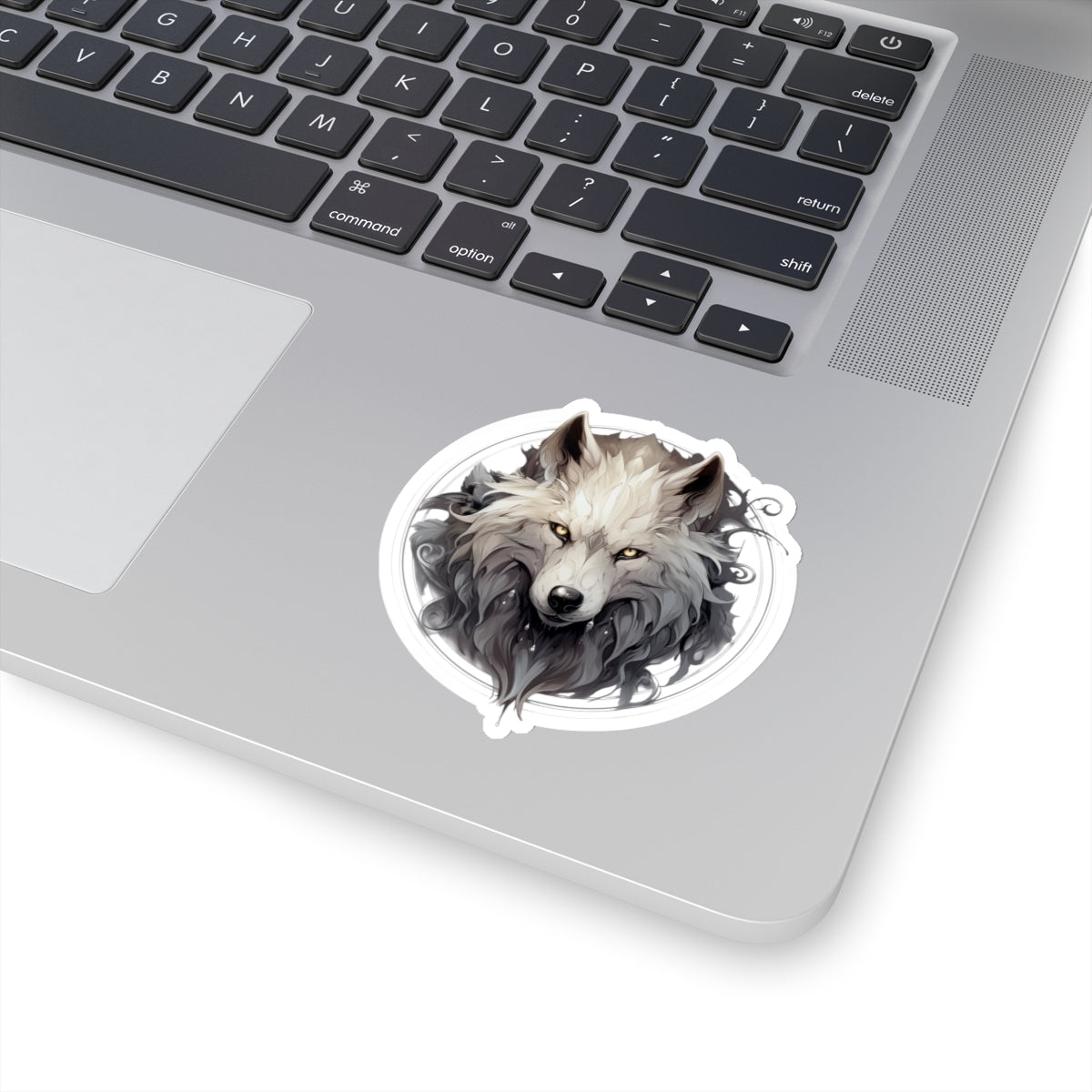 White Wolf Vinyl Sticker