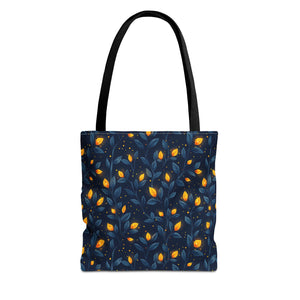 Whimsical Dark Floral Goblincore Fairycore Tote Bag