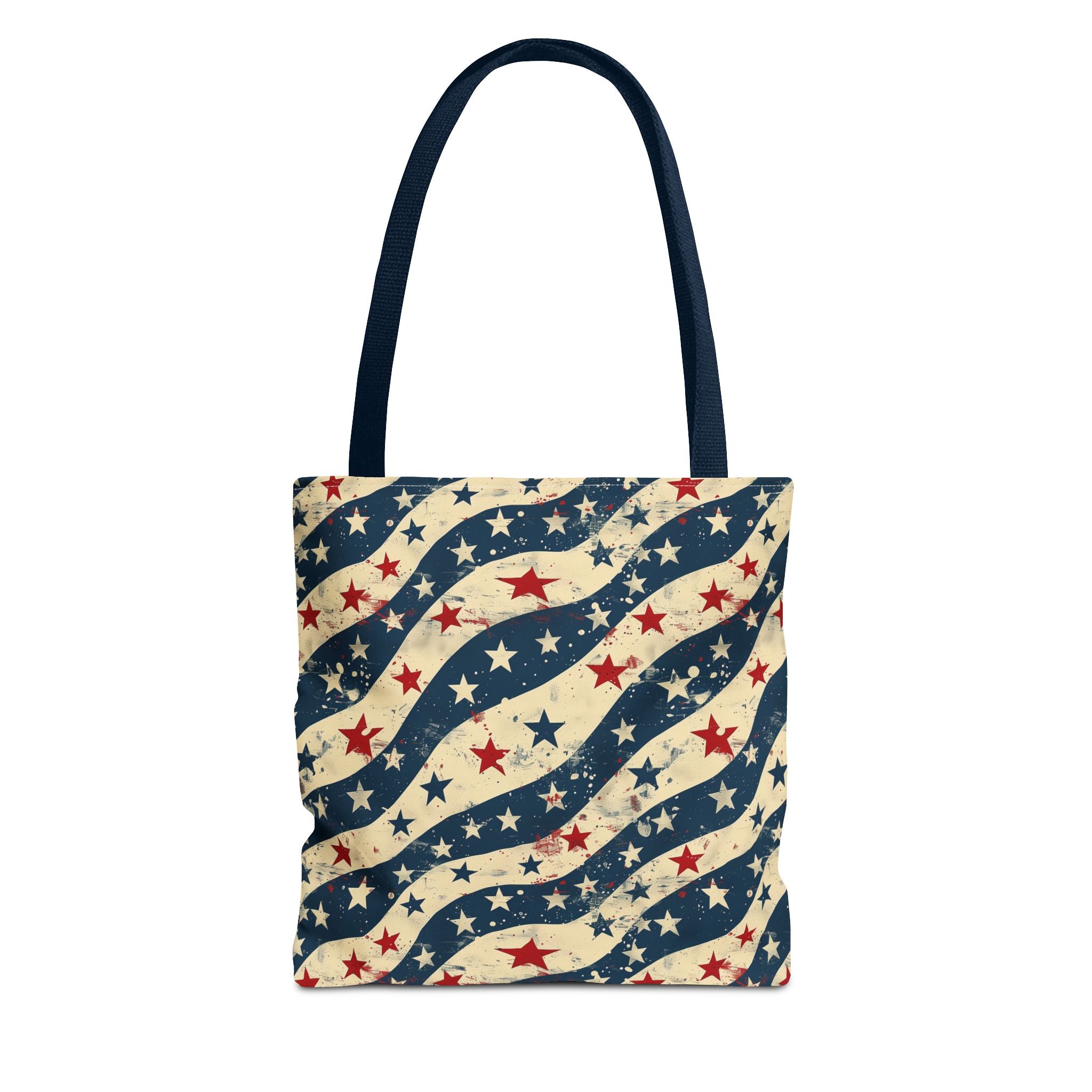 Stars & Stripes American Flag Pattern Patriotic Tote Bag