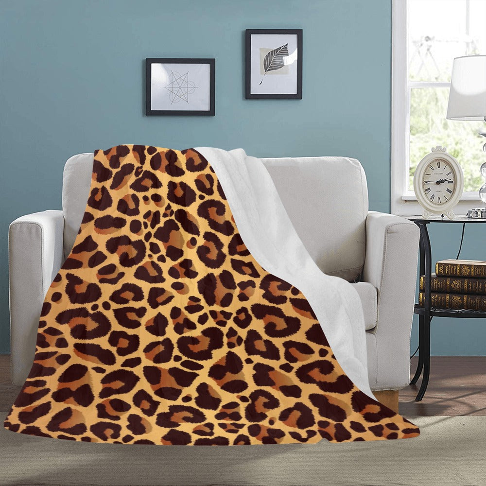 Cranberry Lake Designs Luxurious Leopard Pattern Throw Blanket