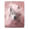 Cranberry Lake Designs Pink Smoke Wolf Ultra-Soft Micro Fleece Blanket