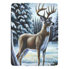 Cranberry Lake Designs Winter Deer Buck Throw Blanket - Cozy Elegance for Your Space