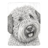 Cranberry Lake Designs Ultra-Soft Micro Fleece Blanket - Black & White Dog Portrait