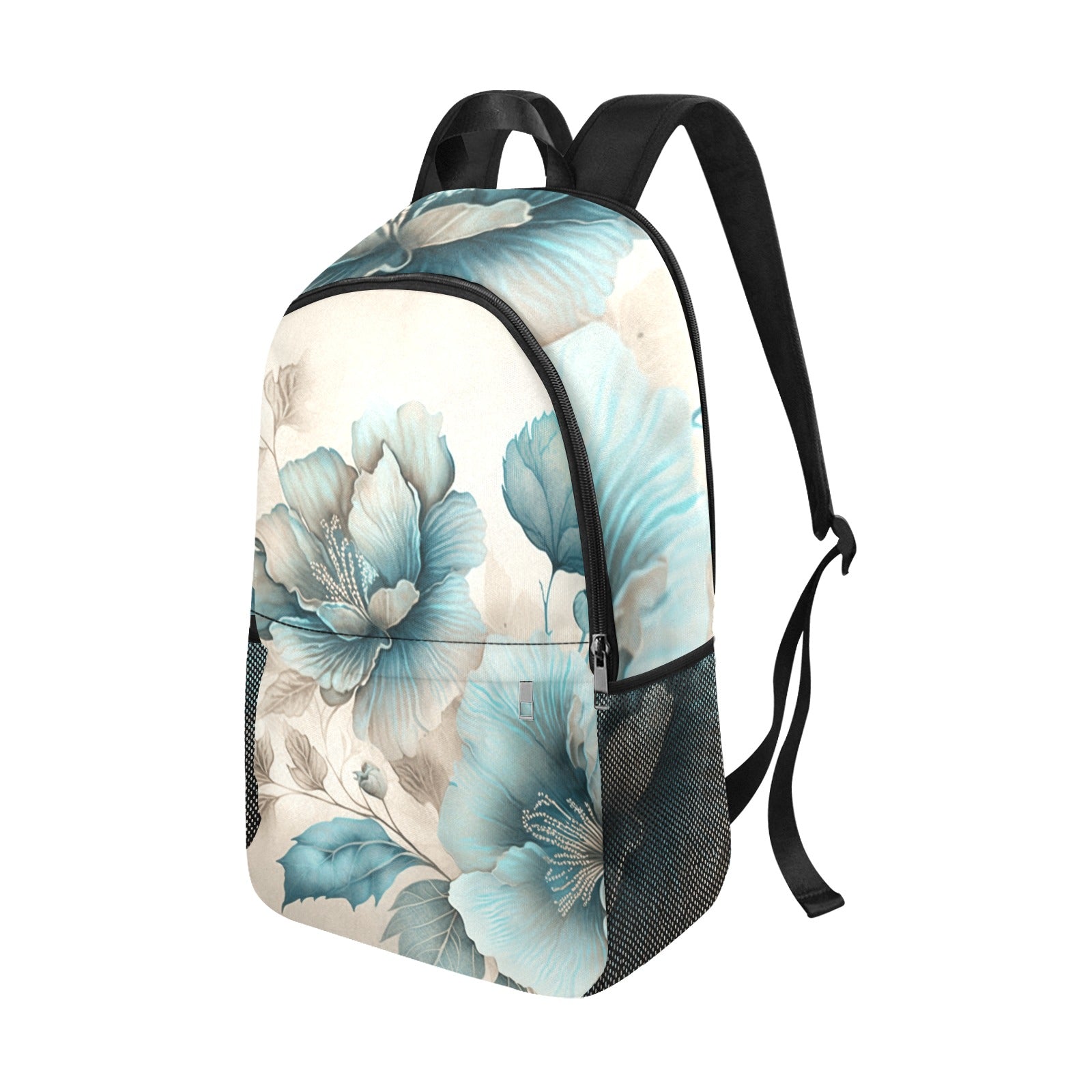 Blue and White Floral Backpack: Elegant, Minimalist Design for Everyday - Cranberry Lake Design Co.  #