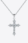 Sparkling Zircon Cross Necklace for Women - 925 Sterling Silver - Elegant Gift!