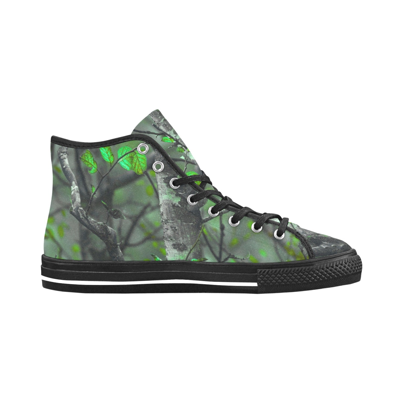 Cranberry Lake Designs Vancouver Green Camo High Top Canvas Women's Shoes - Cranberry Lake Design Co.  #