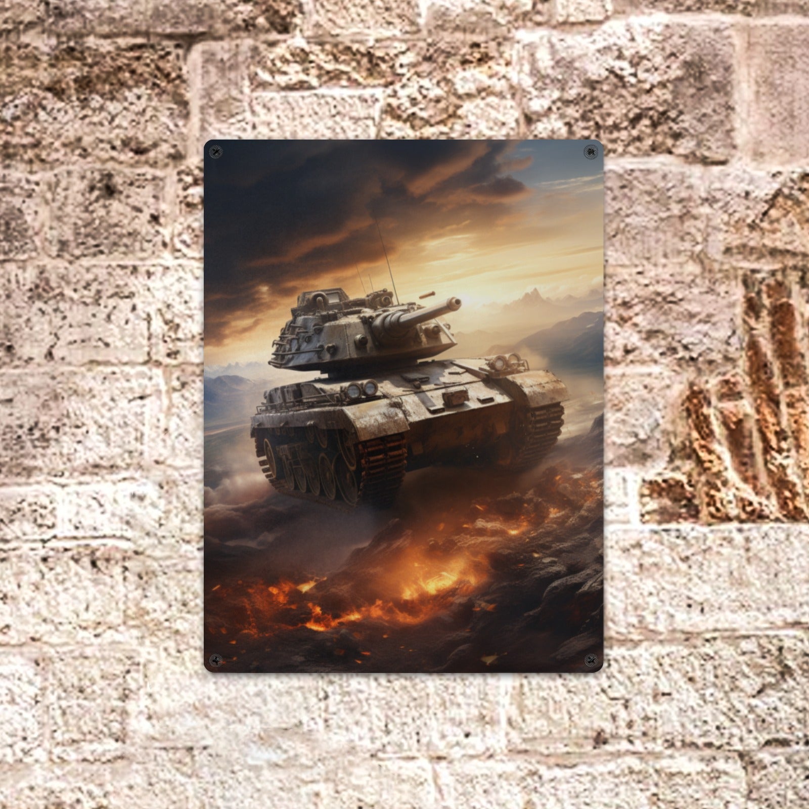 Vintage Military Tank Metal Wall Art - Cranberry Lake Design Co.  #