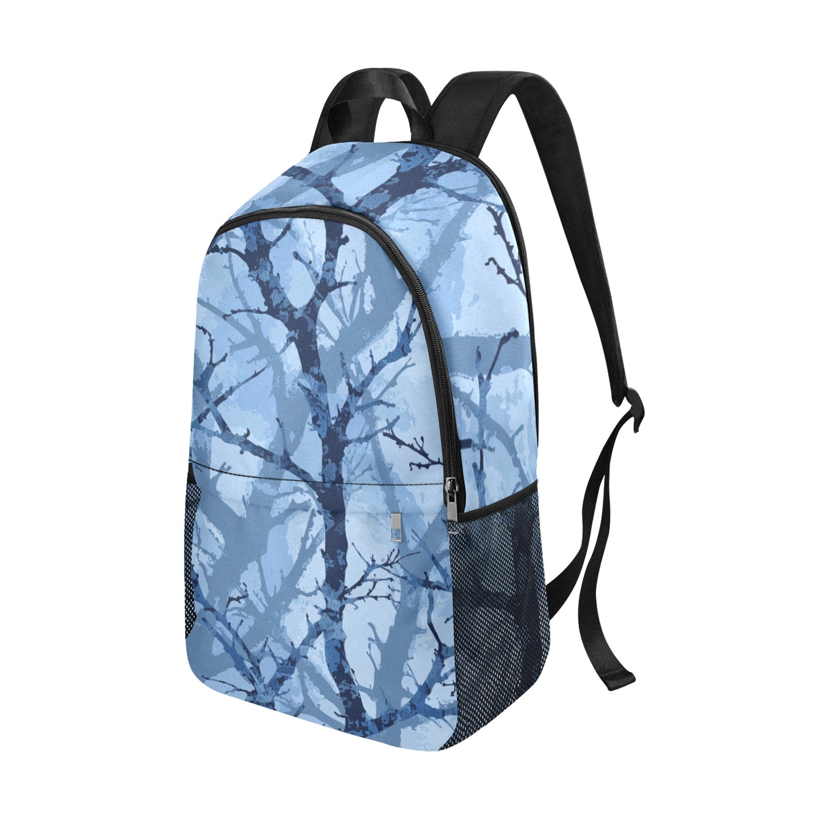 Boys Blue Camo Backpack | Cool Woodland Design School Bag with Mesh Pockets - Cranberry Lake Design Co.  #