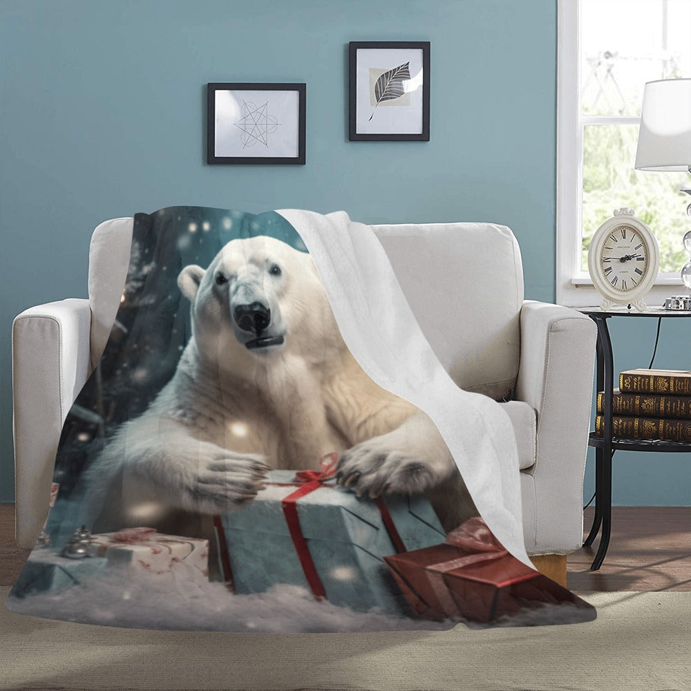 Christmas Polar Bear Ultra-Soft Micro Fleece Blanket 60" x 80"