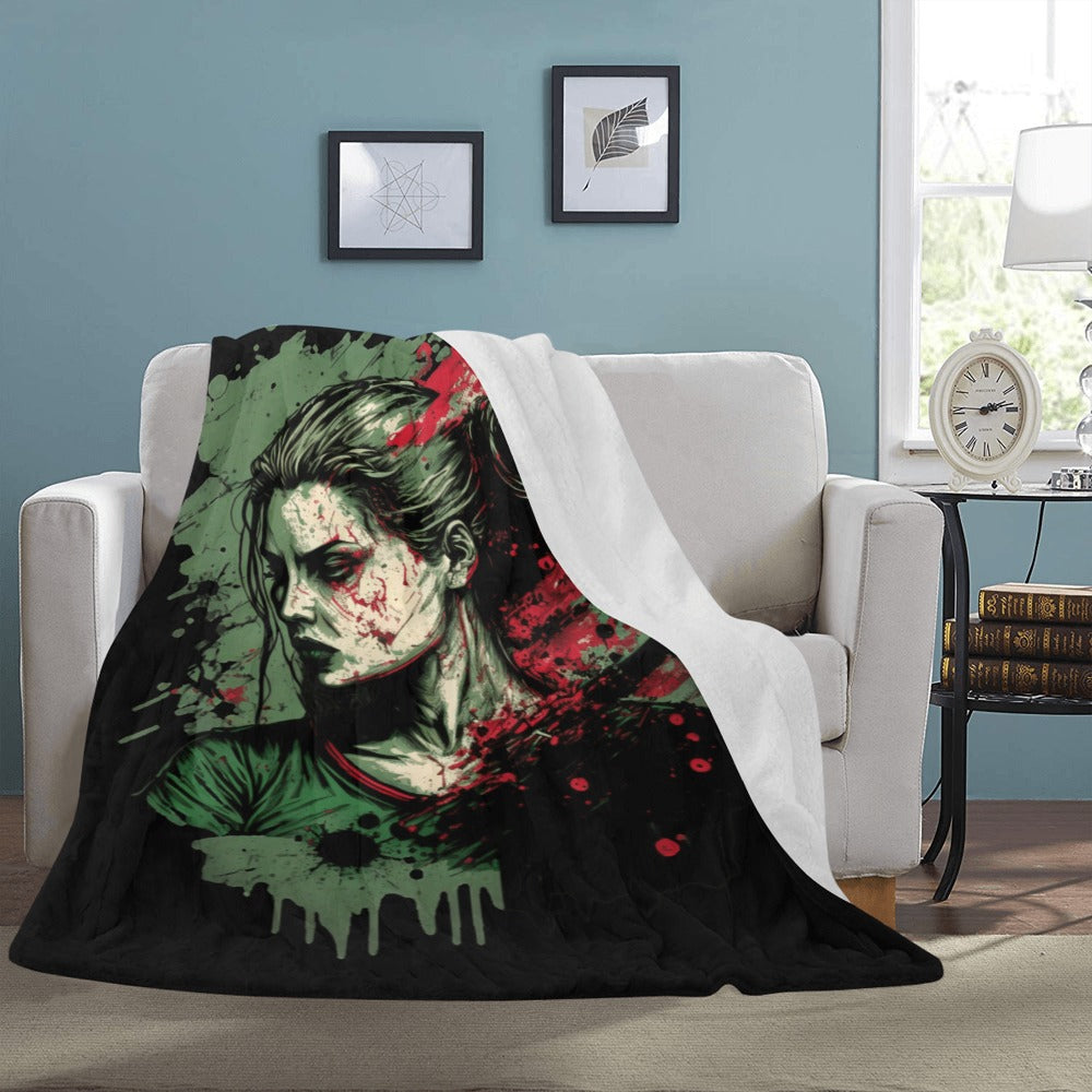 Zombie Girl Ultra-Soft Micro Fleece Blanket 60" x 80"