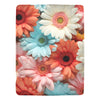 Cheerful Gerbera Daisy Fleece Blanket - Twin Size, Brightens Up Any Room