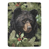 Holiday Bear Blanket - Festive Wildlife Throw - Soft Plush - 60x80