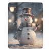 Cranberry Lake Designs Festive Christmas Snowman Micro Fleece Blanket