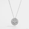 925 Sterling Silver Zircon Smiley Face Necklace