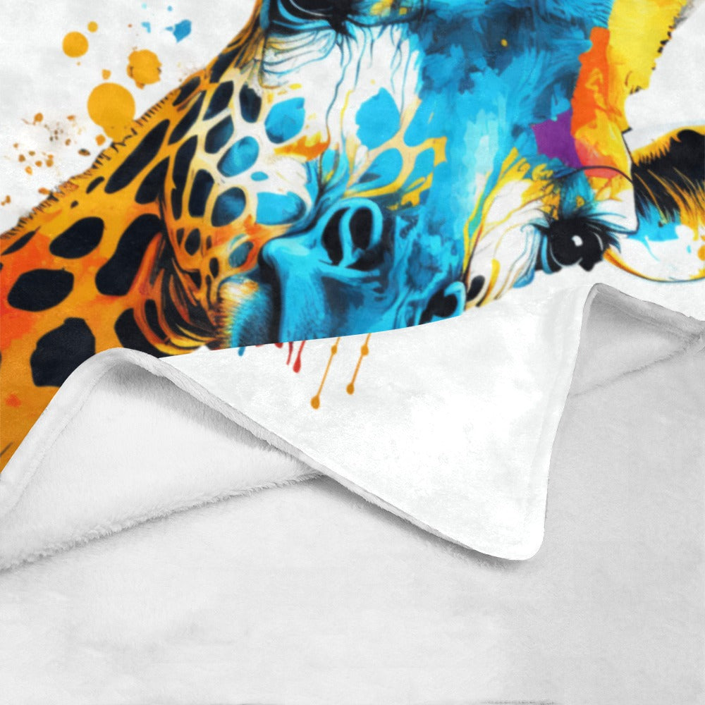 Vibrant Giraffe Throw Blanket by Cranberry Lake Designs