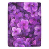 Luxurious Violet Floral Blanket - Twin Size, Adds a Touch of Serenity