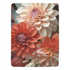 Rustic Dahlia Floral Throw Blanket - Ultra-Soft 60x80 Fleece Blanket with Red and Cream Dahlia Design