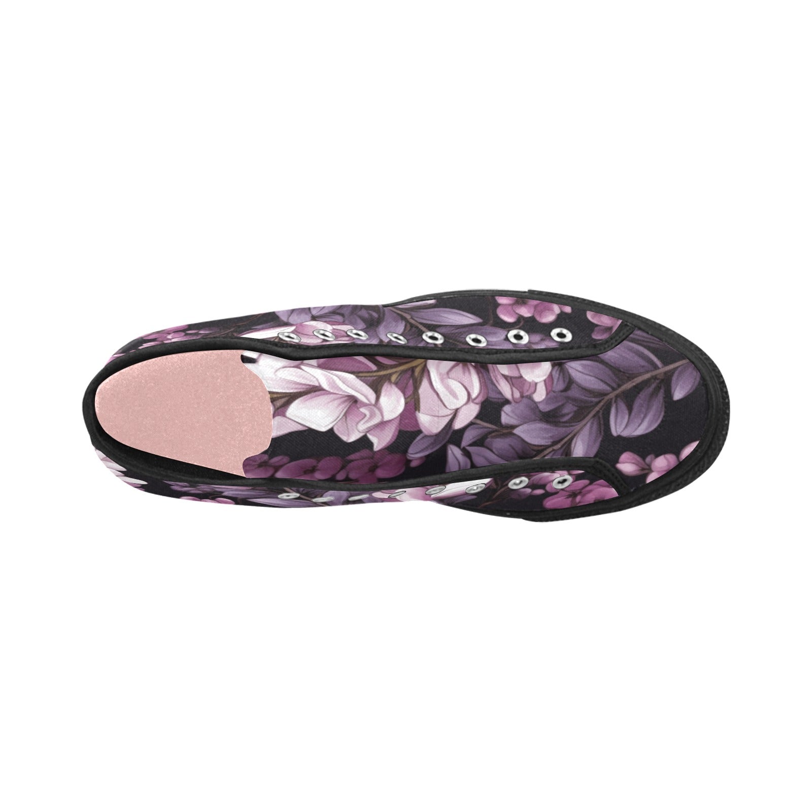 Purple Floral Dream High-Top Sneakers - Cranberry Lake Design Co.  #