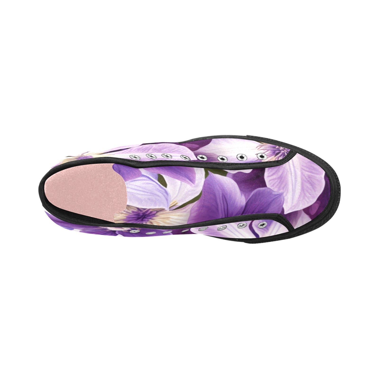 Purple Clematis High-Top Sneakers - Cranberry Lake Design Co.  #