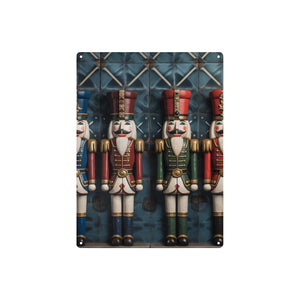 Classic Nutcracker Christmas Metal Tin Sign - 12x16 Inch - Cranberry Lake Design Co.  #