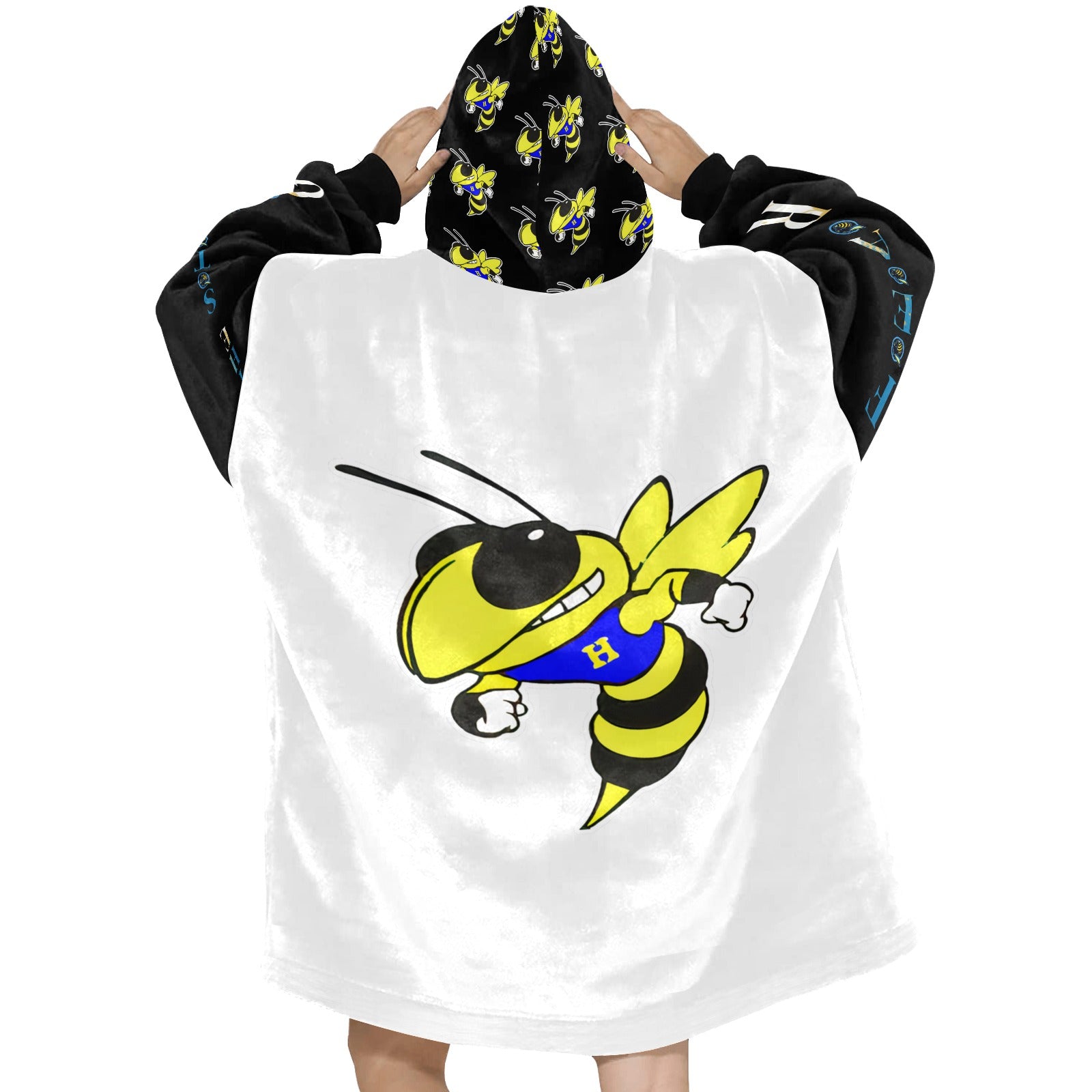 Harrison Hornets Plush Blanket Hoodie - Cranberry Lake Design Co.  #