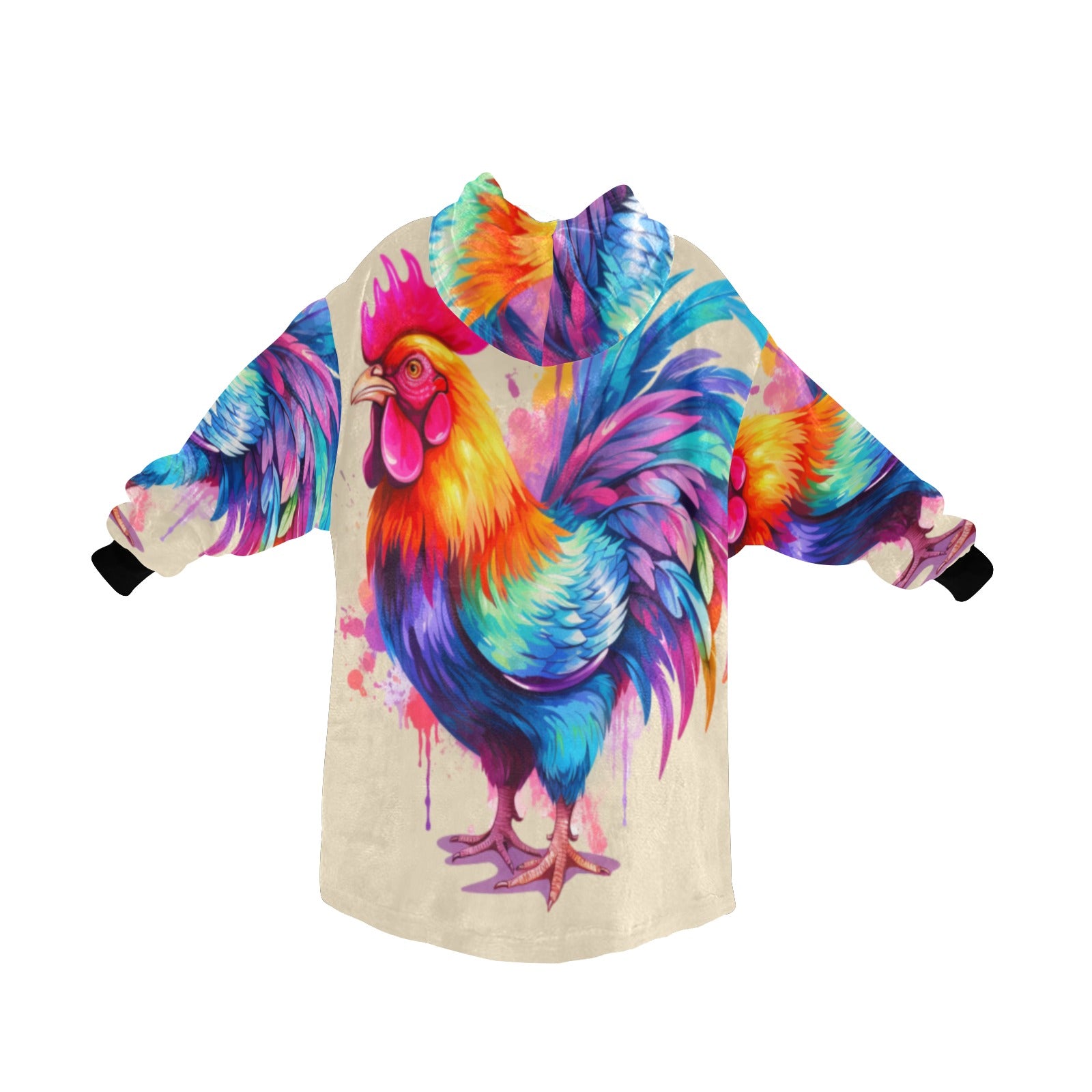 Peace Love Chickens Blanket Hoodie for Women - Cranberry Lake Design Co.  #