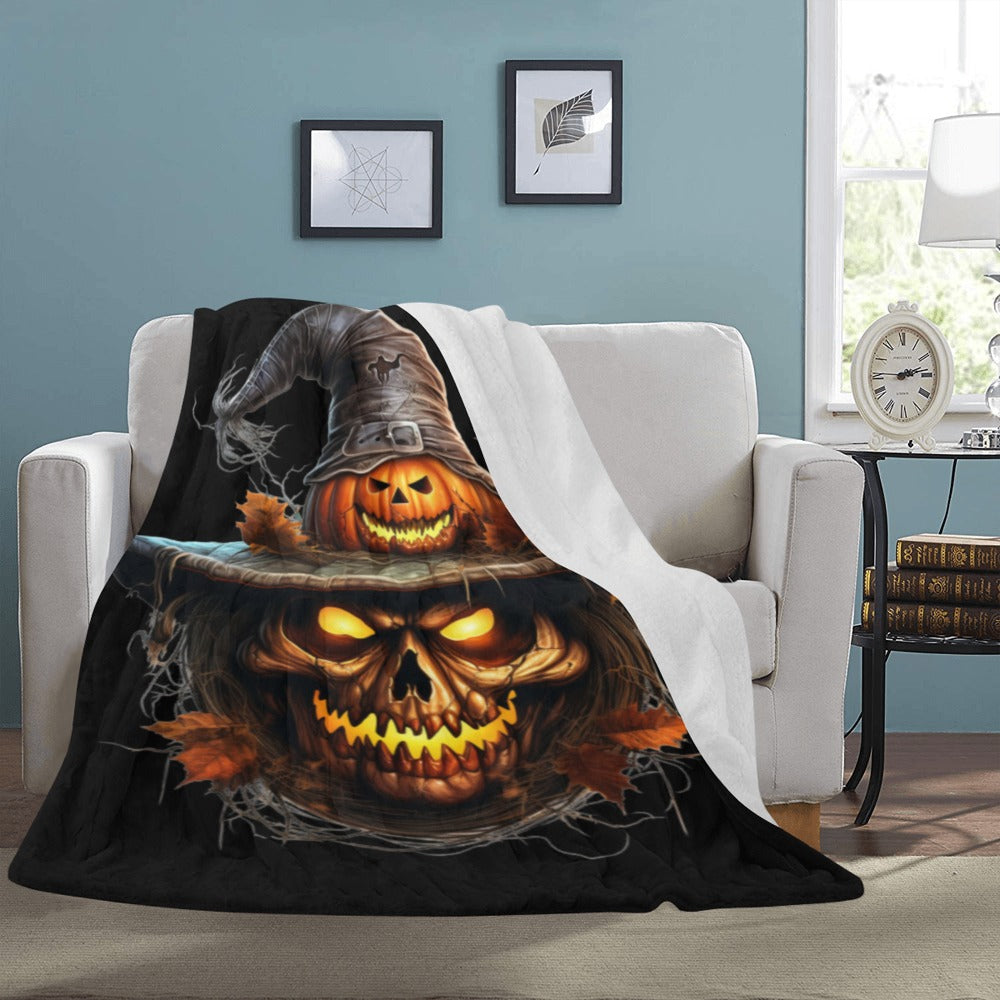 Cranberry Lake Designs Scarecrow Halloween Ultra-Soft Micro Fleece Blanket