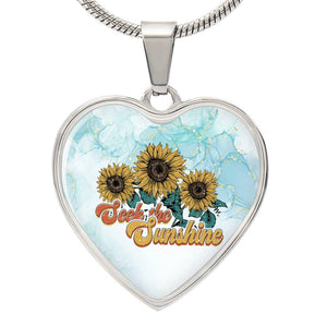 Seek the Sunshine Necklace - Sunflower Pendant - Inspirational Jewelry - Gold Necklace - Gift for Her - Birthday Gift - Christmas Gift