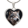 Wolf Necklace, Wolf Lover Gift, Personalized Wolf Memorial Jewelry, Custom Wolf Portrait Necklace, Wildlife Gift, Nature Inspired Jewelry