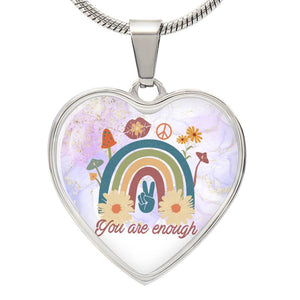 Whimsical Rainbow Heart Pendant Necklace: Embrace Positivity and Self-Love