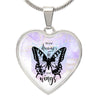 Personalized Engraved Butterfly Necklace, "Let Your Dreams Be Your Wings" - Gift for Women, Mom, Daughter, Friend