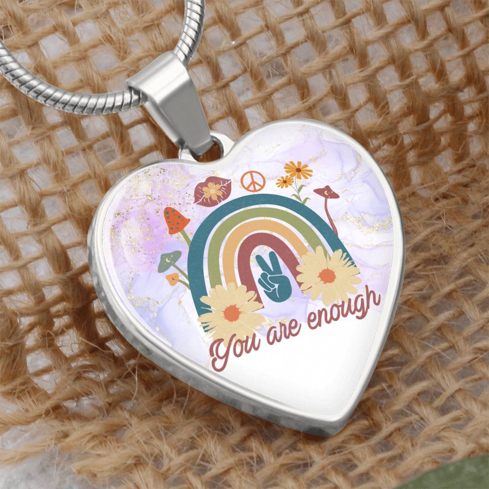 Whimsical Rainbow Heart Pendant Necklace: Embrace Positivity and Self-Love