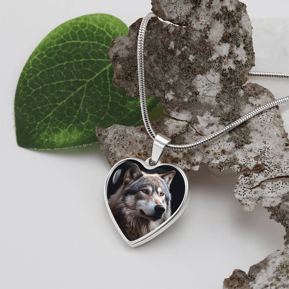 Wolf Necklace, Wolf Lover Gift, Personalized Wolf Memorial Jewelry, Custom Wolf Portrait Necklace, Wildlife Gift, Nature Inspired Jewelry