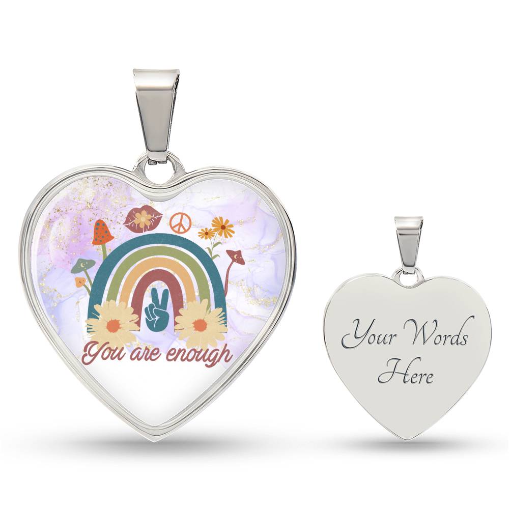 Whimsical Rainbow Heart Pendant Necklace: Embrace Positivity and Self-Love