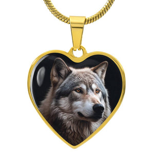 Wolf Necklace, Wolf Lover Gift, Personalized Wolf Memorial Jewelry, Custom Wolf Portrait Necklace, Wildlife Gift, Nature Inspired Jewelry