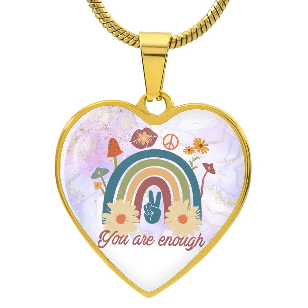 Whimsical Rainbow Heart Pendant Necklace: Embrace Positivity and Self-Love