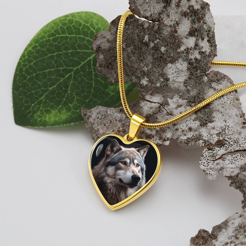 Wolf Necklace, Wolf Lover Gift, Personalized Wolf Memorial Jewelry, Custom Wolf Portrait Necklace, Wildlife Gift, Nature Inspired Jewelry