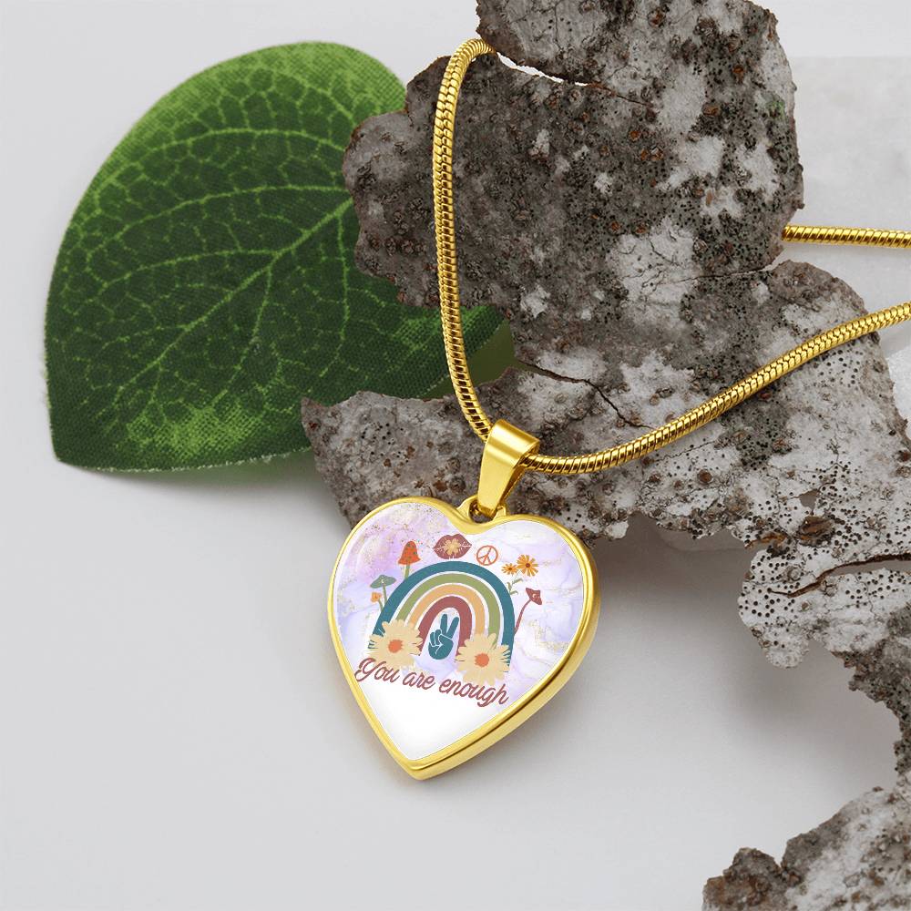 Whimsical Rainbow Heart Pendant Necklace: Embrace Positivity and Self-Love