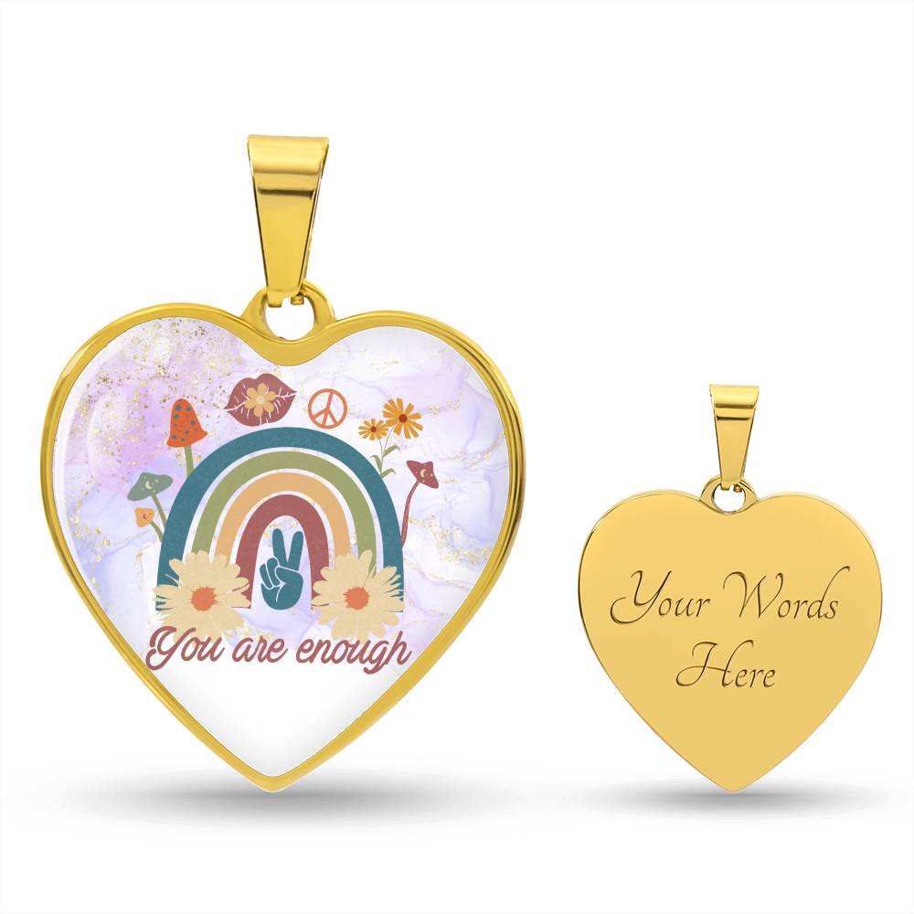 Whimsical Rainbow Heart Pendant Necklace: Embrace Positivity and Self-Love