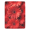 Twin Size Fleece Blanket with Vibrant Red Gerbera Daisies