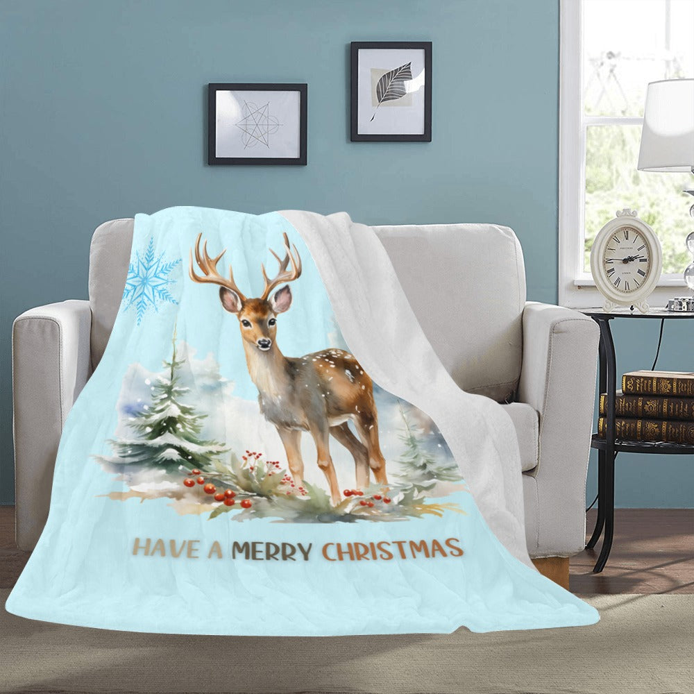 Cranberry Lake Designs Merry Christmas Dear Ultra-Soft Micro Fleece Blanket