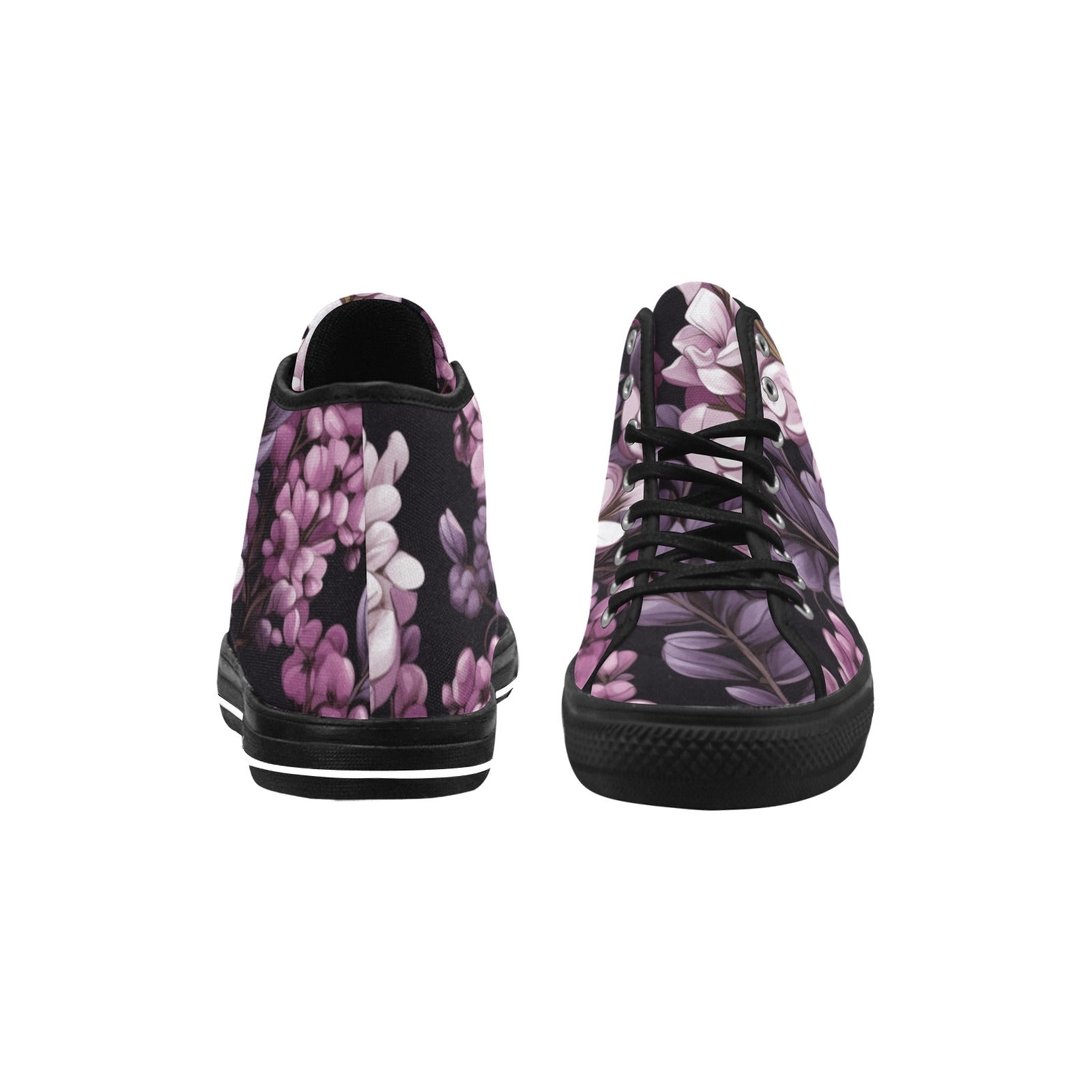 Purple Floral Dream High-Top Sneakers - Cranberry Lake Design Co.  #