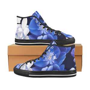 Midnight Bloom High-Top Canvas Shoes: Where Art Meets Attitude - Cranberry Lake Design Co.  #