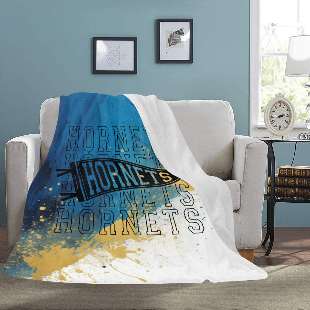 Cranberry Lake Designs Hornets Logo Blanket