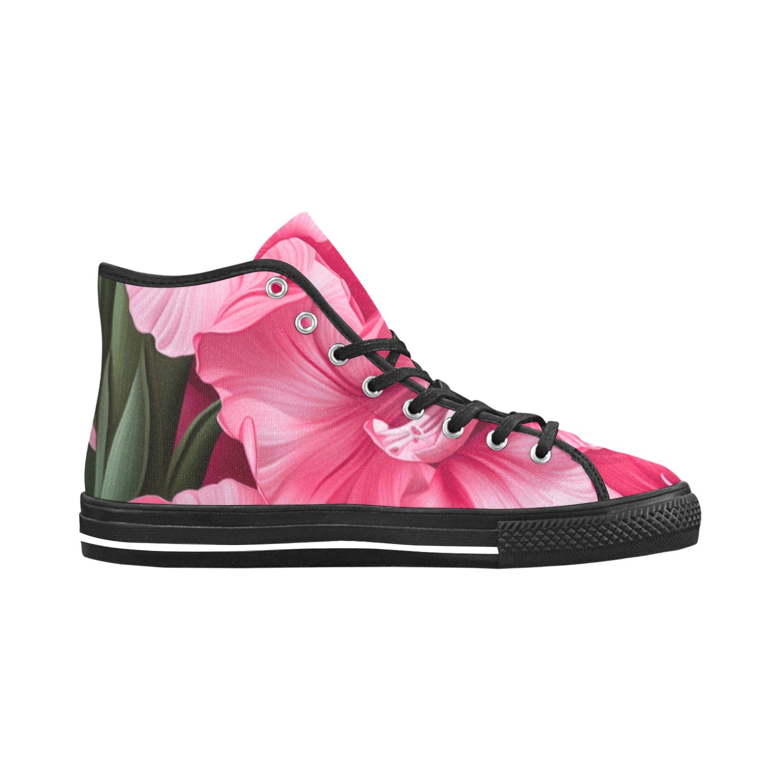 Pink Amaryllis Blossom High-Top Sneakers - Cranberry Lake Design Co.  #