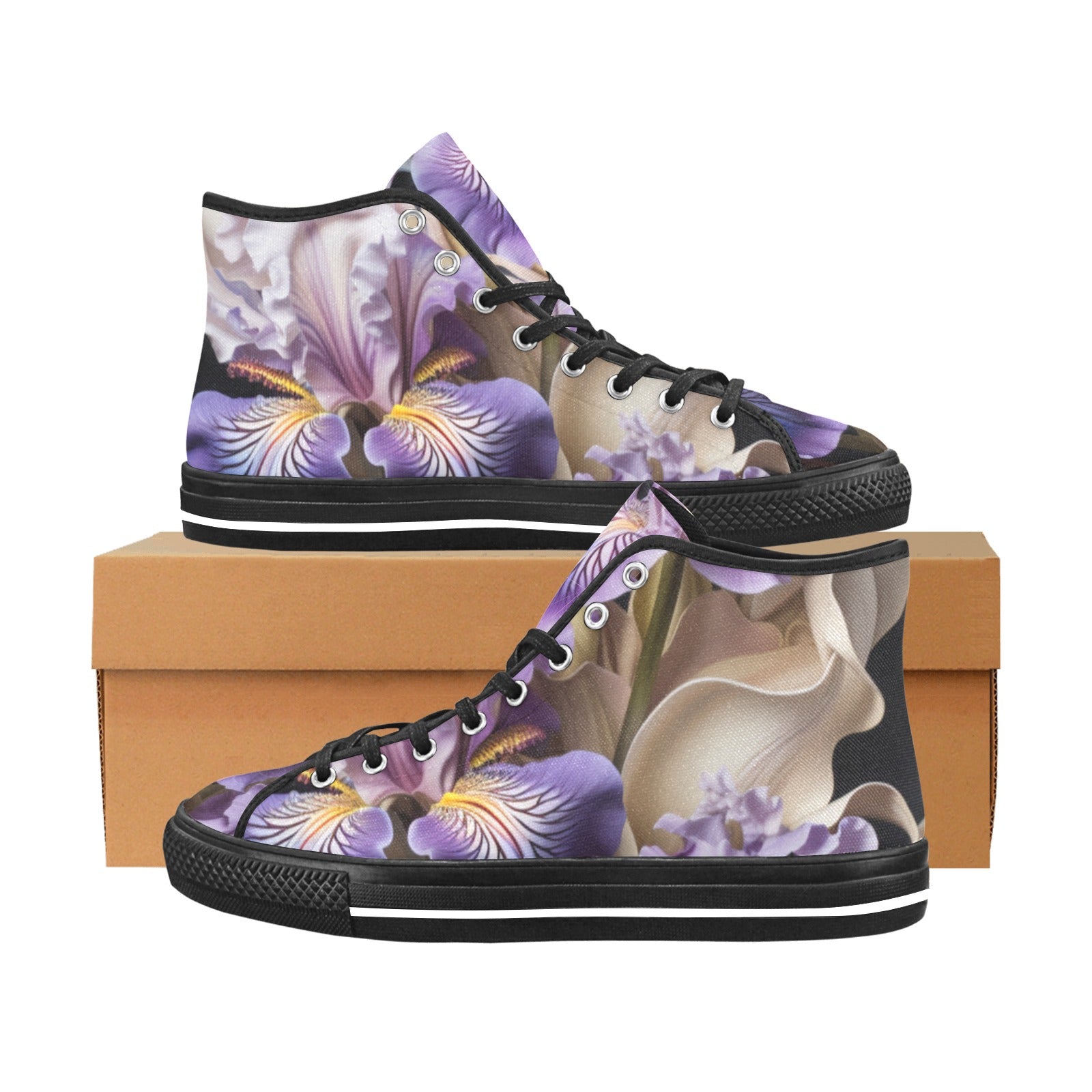 Cranberry Lake Designs Vancouver High Top Canvas Floral Women's Shoes - Cranberry Lake Design Co.  #